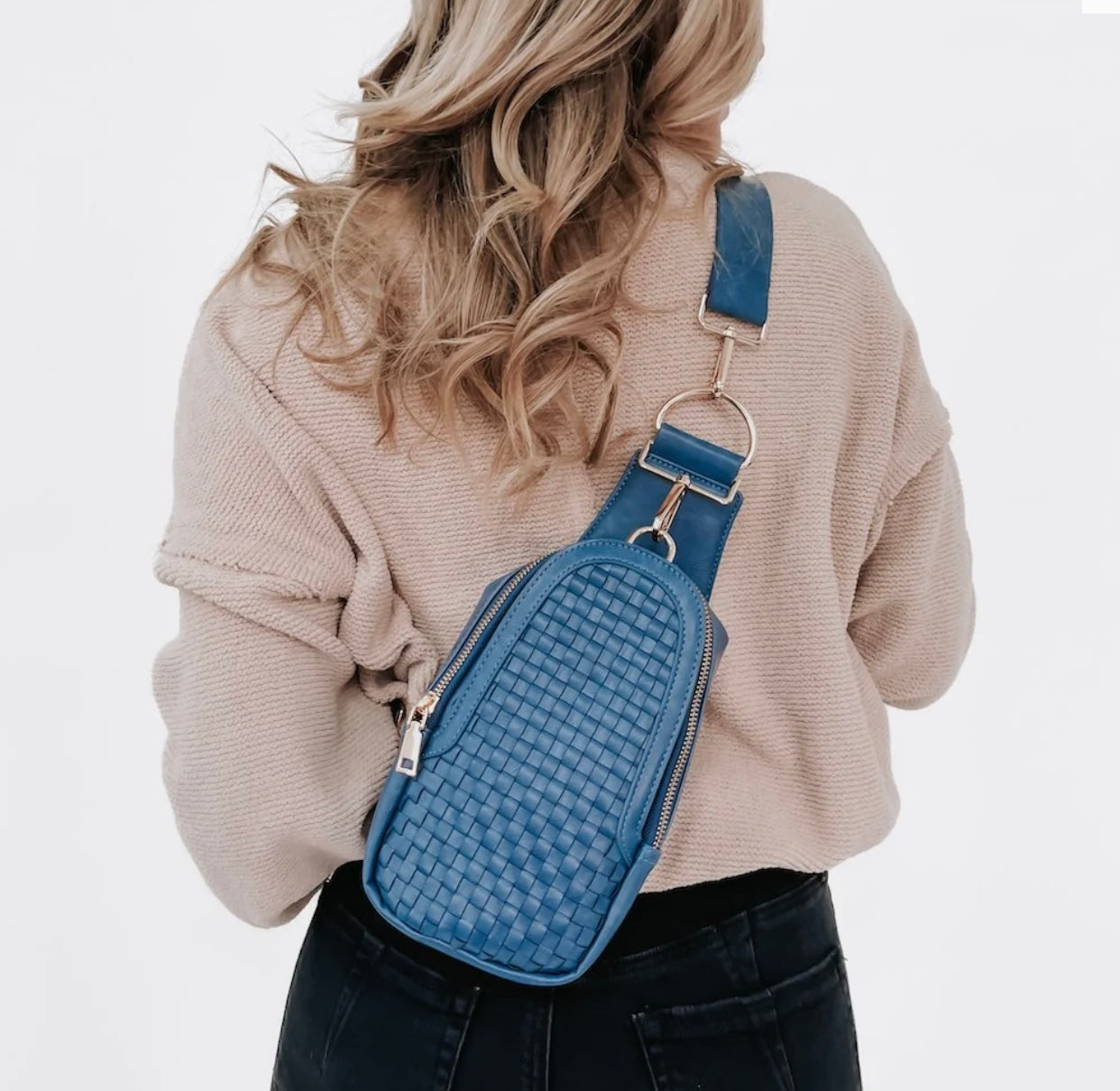 The Waverly Woven Sling Bag- various colours