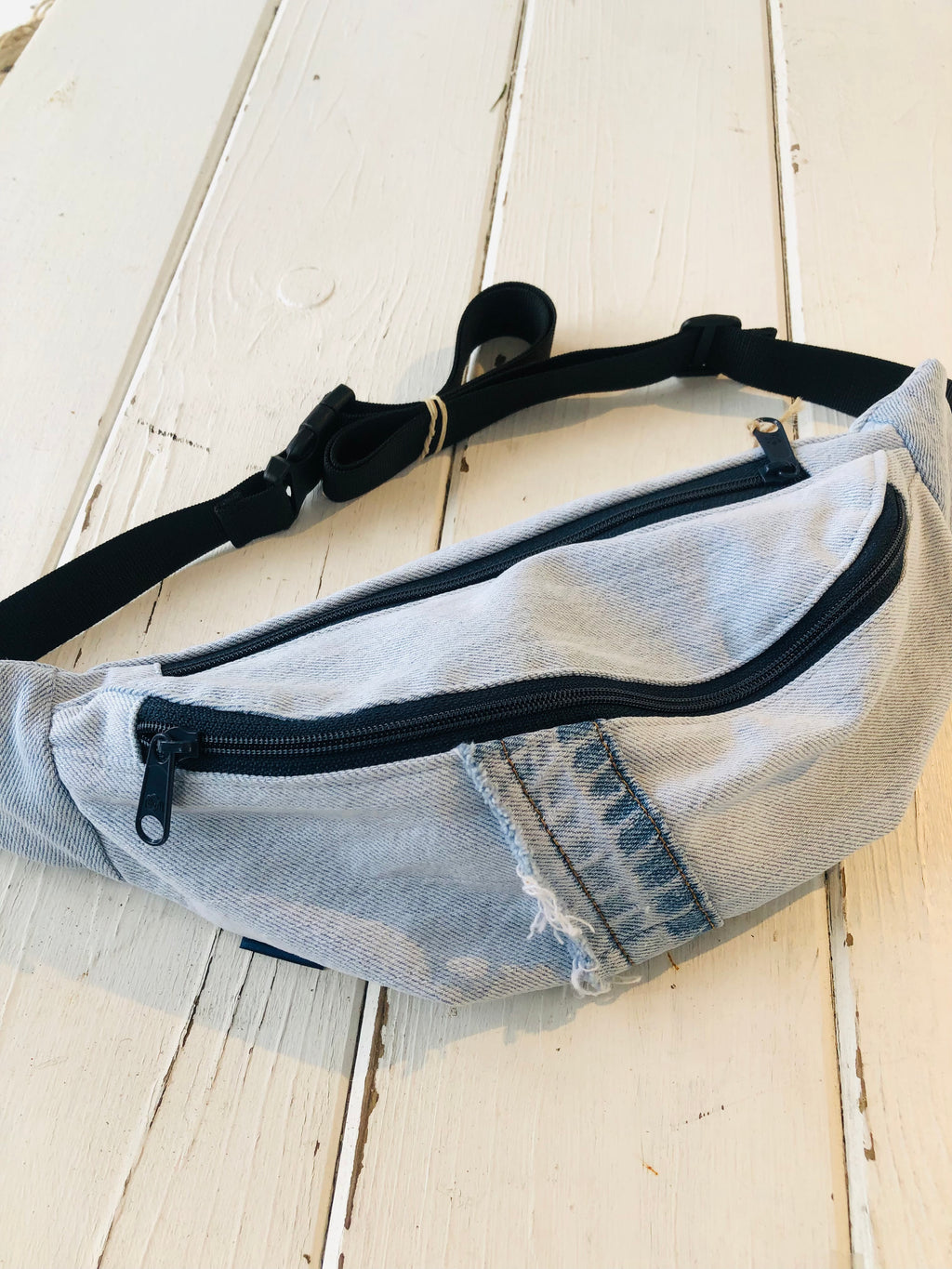 Upcycled Denim Bum Bag by Jeans Crafter🇨🇦 B 448