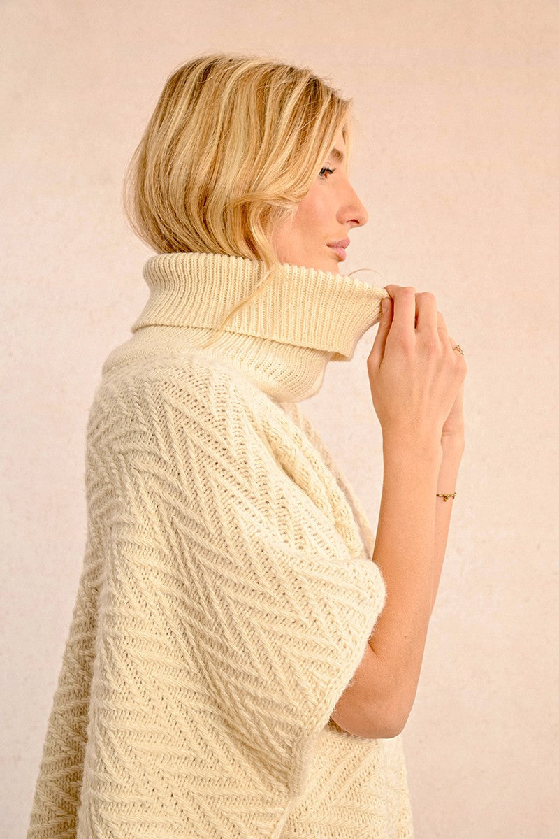 The Molly Fringe Poncho Sweater