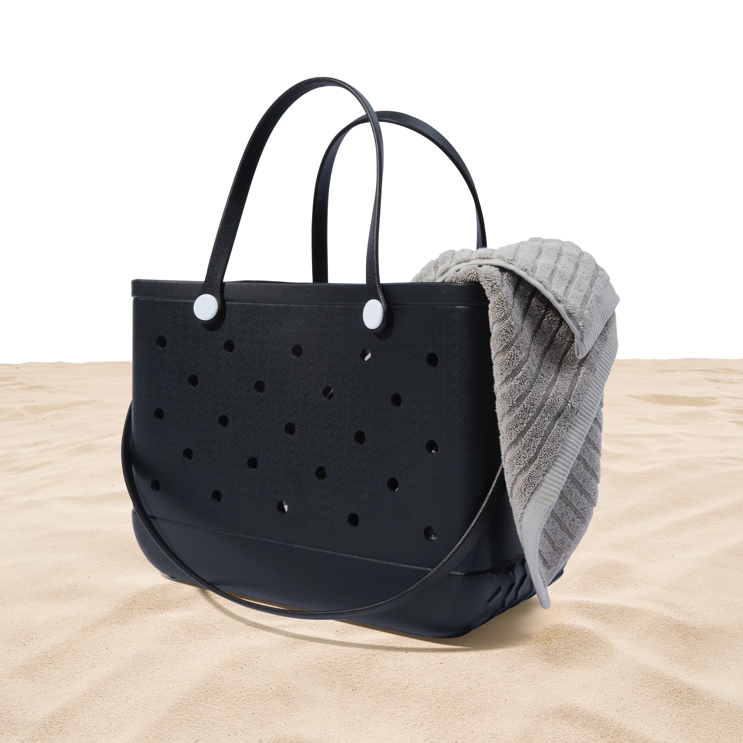 PVC tote- black