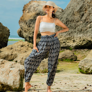 Black Leaf Bali Pants