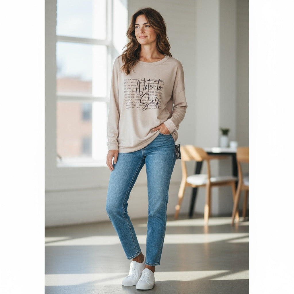 Note to Self Saying Long Sleeve by Legends & Wings