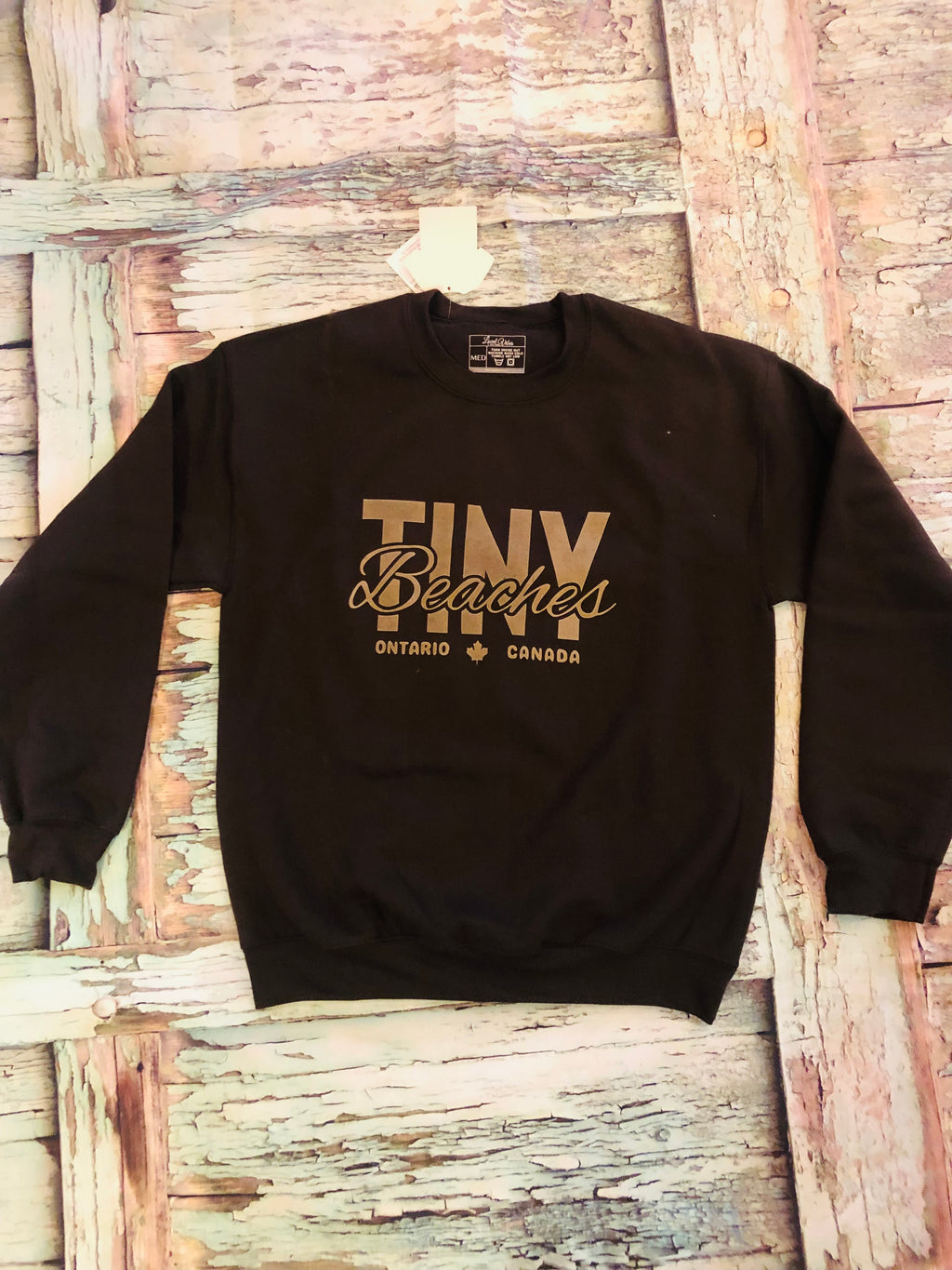 LOCAL VIBES 🇨🇦Tiny Beaches Crew Neck - chocolate brown