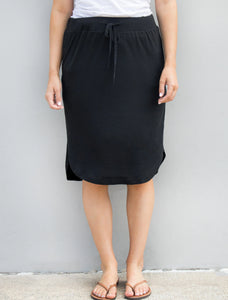 Zbrand Tulip Hem Tie up skirt- black