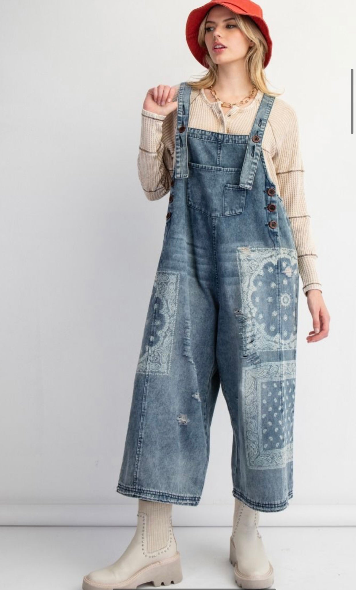 EASEL Handkerchief Overalls