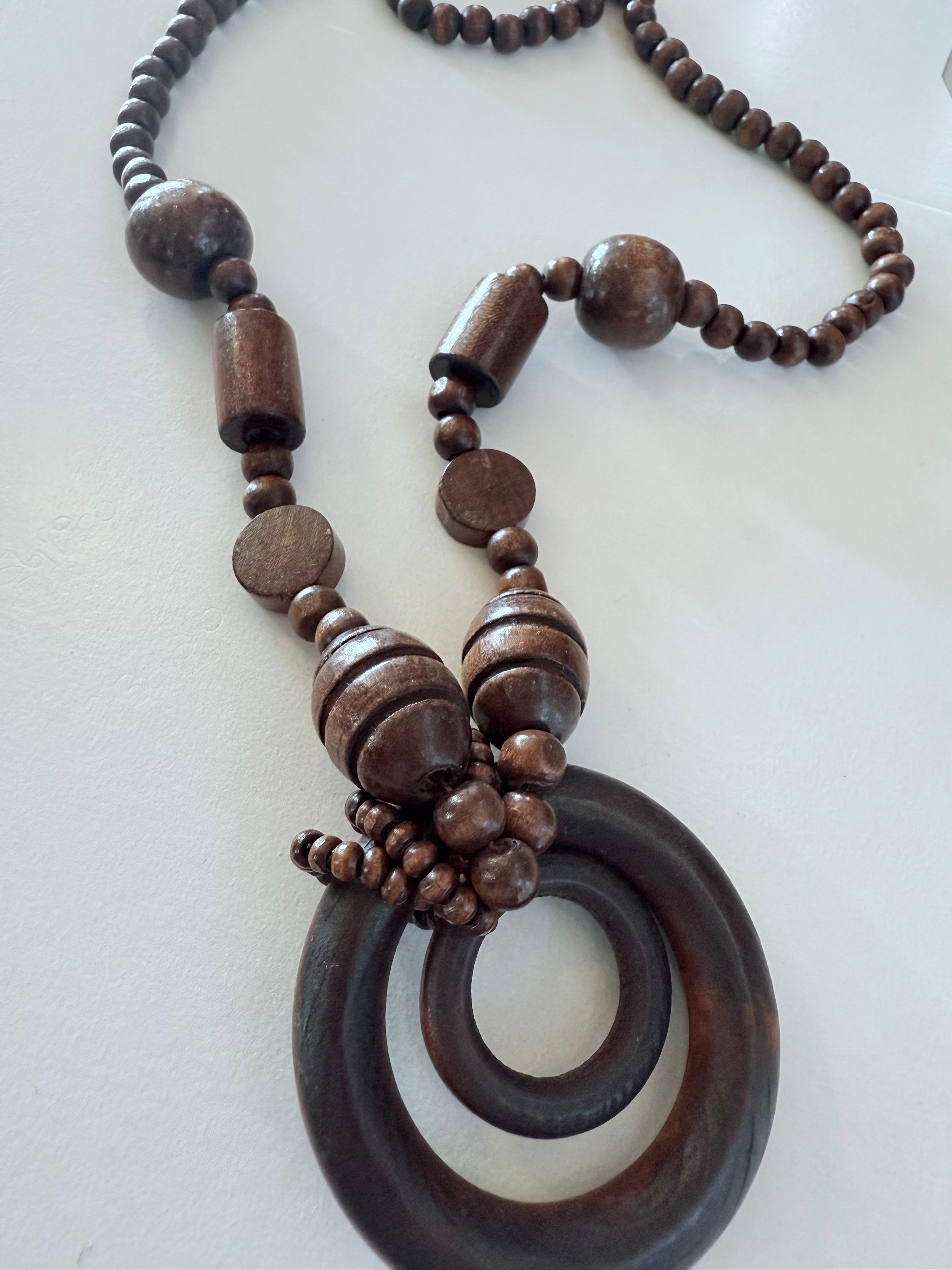 Vintage Wood Necklace