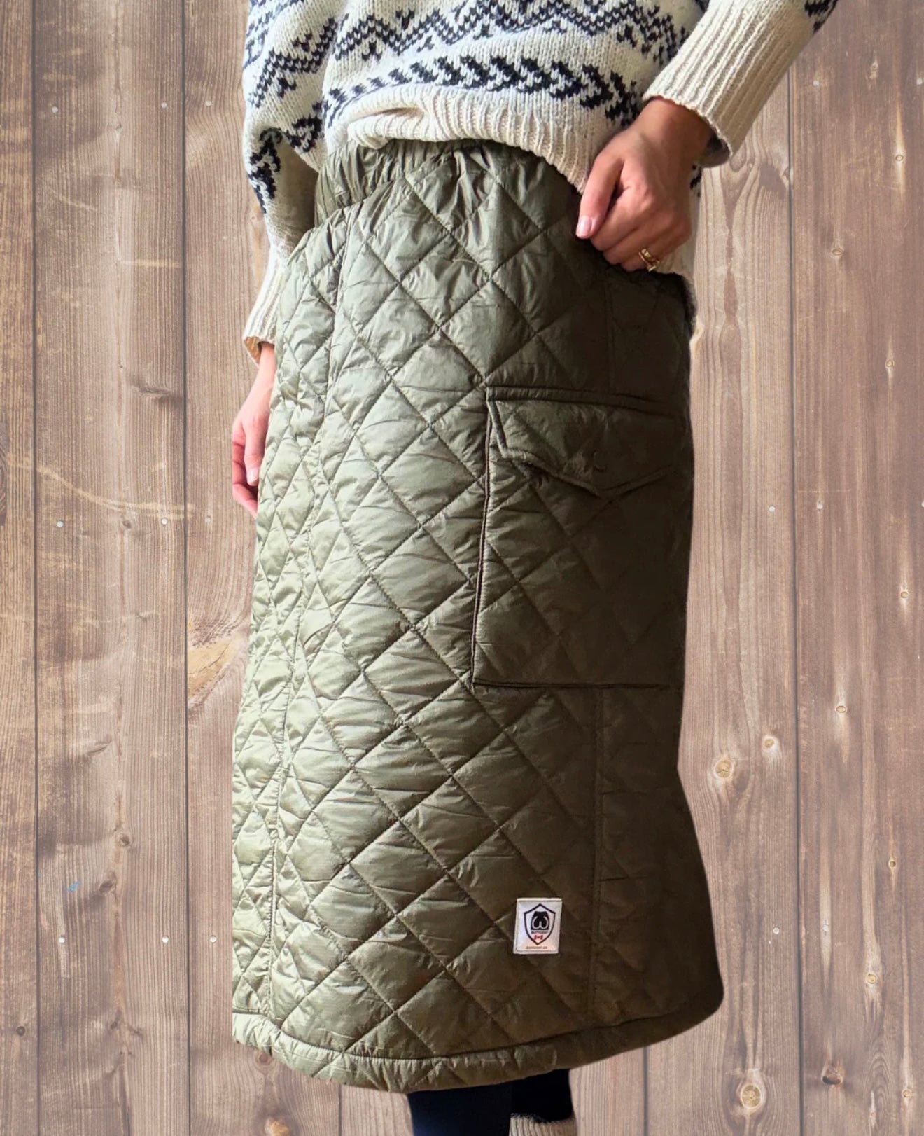 Buttcoat Limited Edition Long Skirt- olive