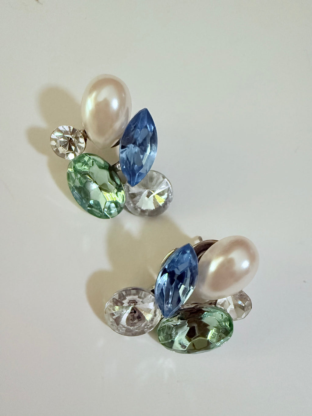 Vintage Crystal Gem Earrings