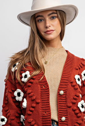 Vintage Daisy Cable Knit