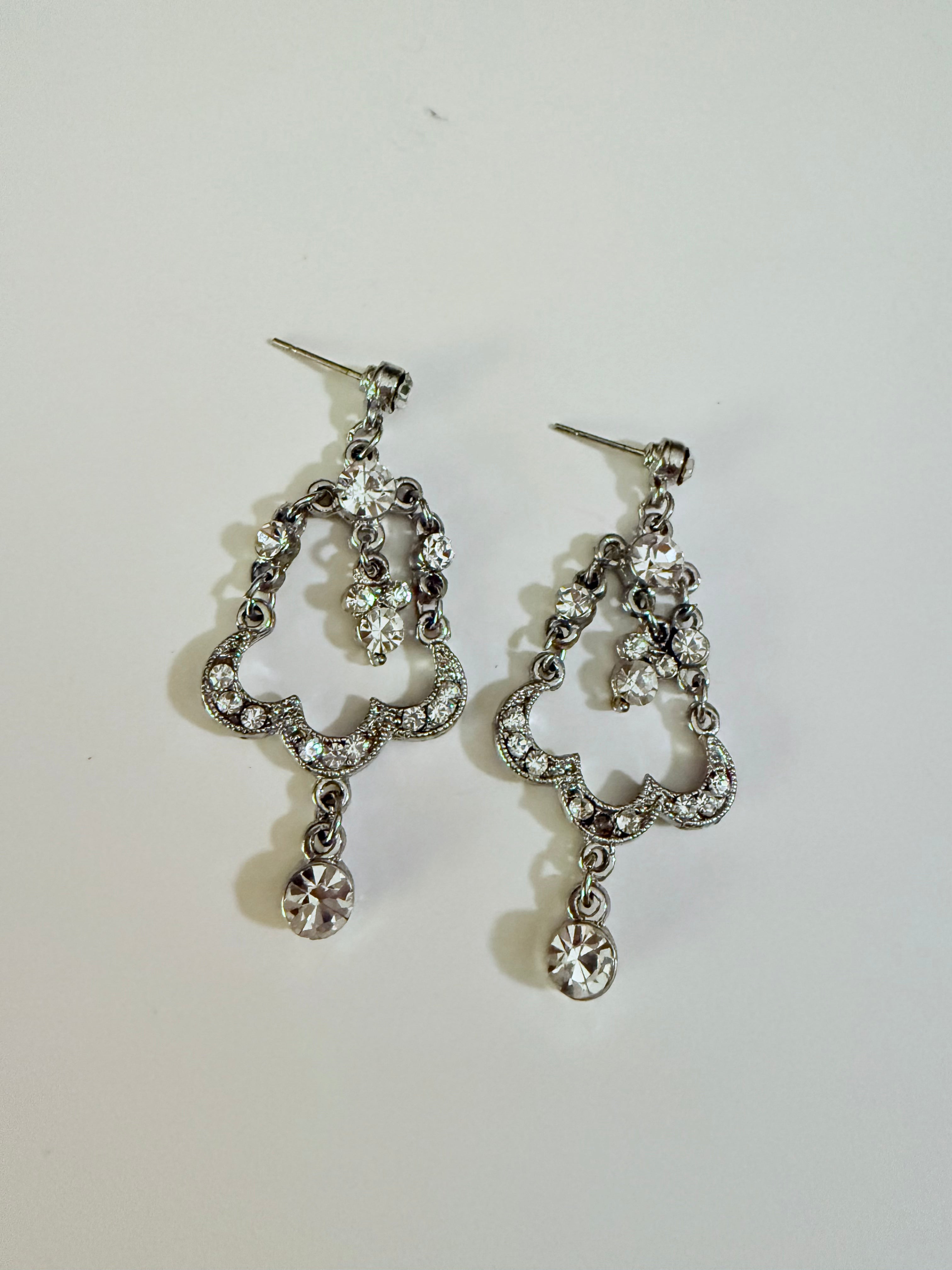 Vintage Crystal Chandelier Earrings