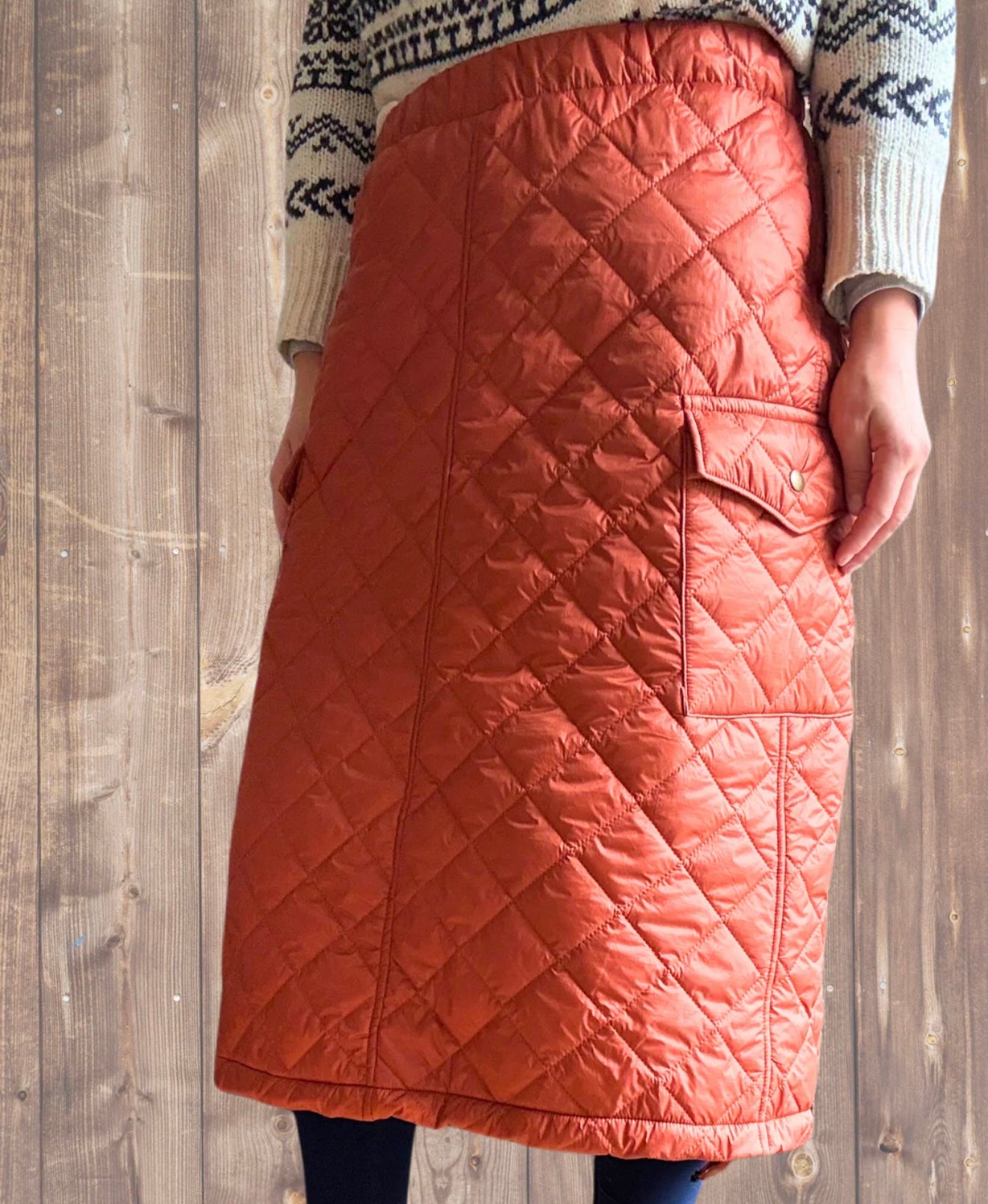 Buttcoat Limited Edition Long Skirt- rust
