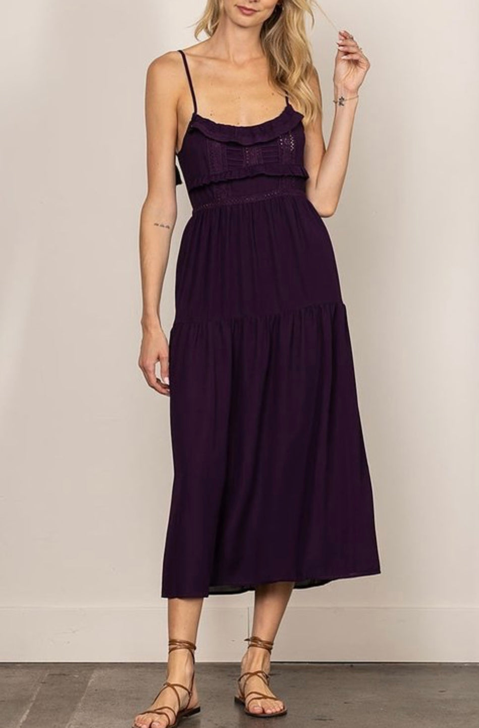 Eggplant Chiffon Dress