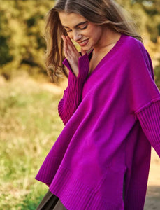 Plum Candy Knit Pullover