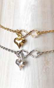Heart Infinity Bracelet by April Hylton Designs 🇨🇦