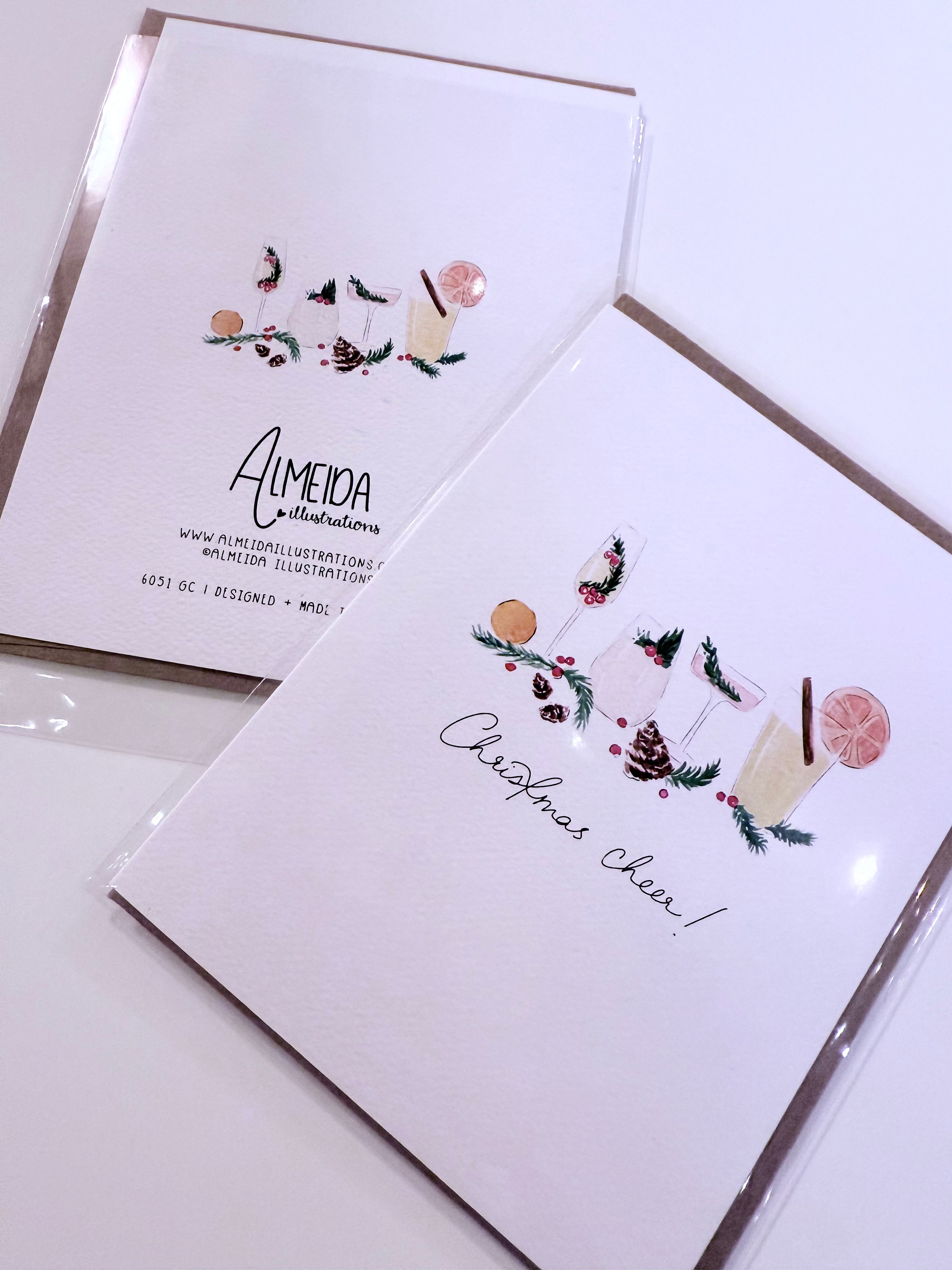 Almeida Illustrations greeting card- blank inside