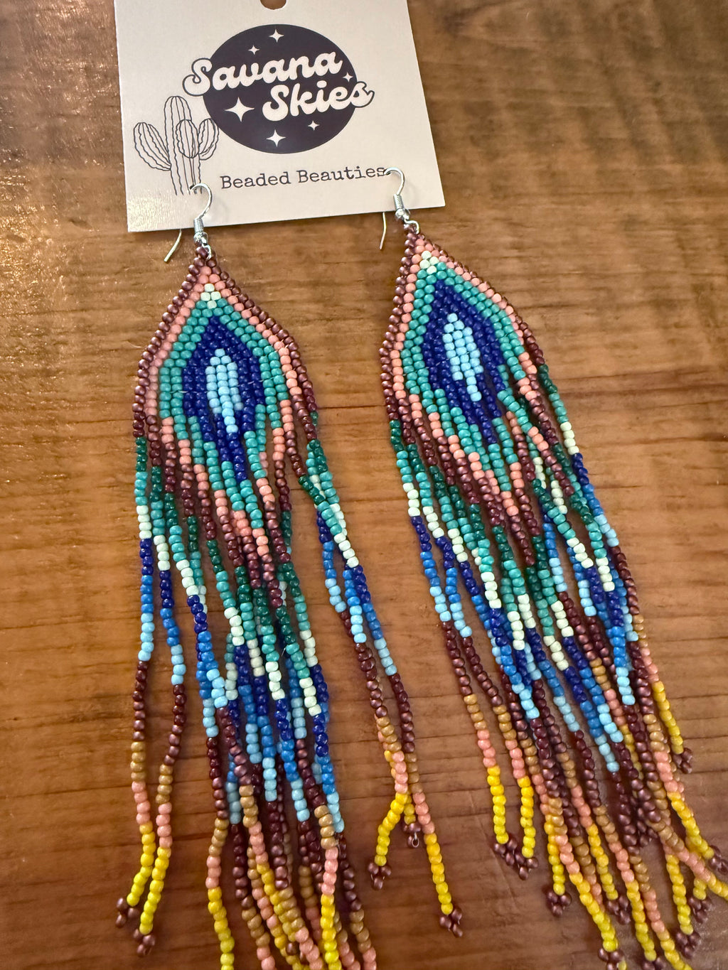 Savana Skies bead earrings