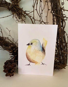 Gazing Eastern Bluebird Watercolour Card by Jed Designs