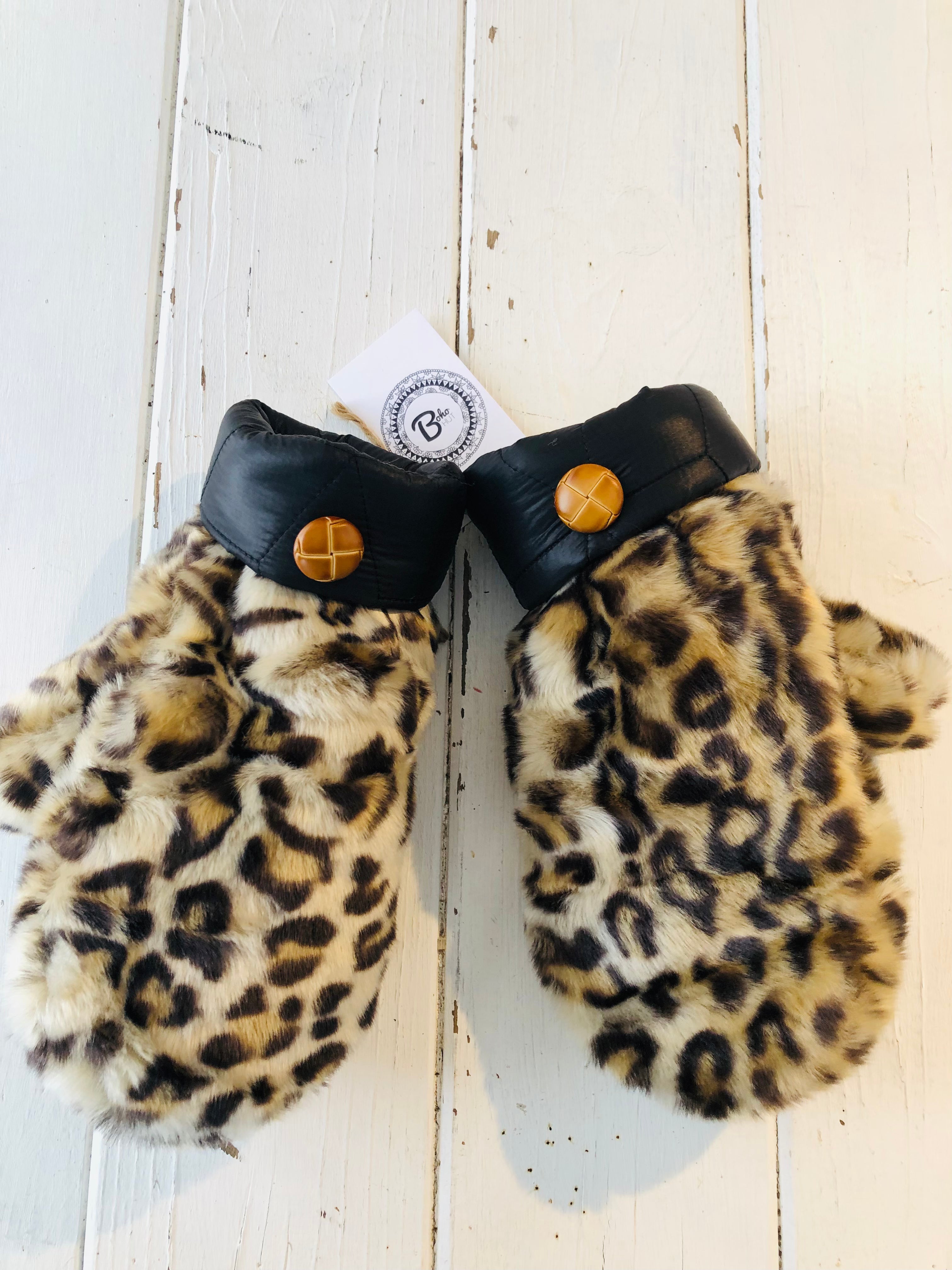 Alice Collection Nordic Mitts- leopard