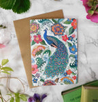 Peacock & Flowers by Mystical Sky Studio