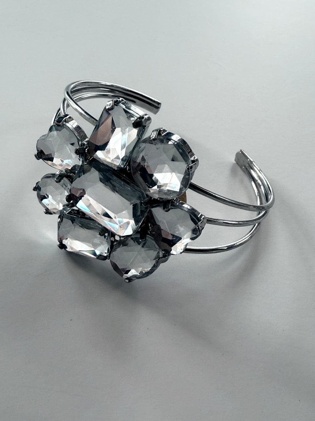 Vintage Clear Crystal Cuff