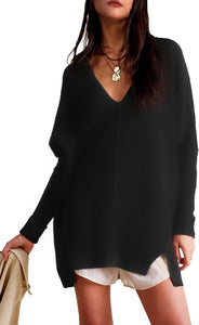 Front Seam High Low Sweater