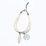 Suede Tree of Life Charm Bracelet