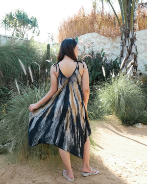 Abstract Dye Handkerchiefs Dress