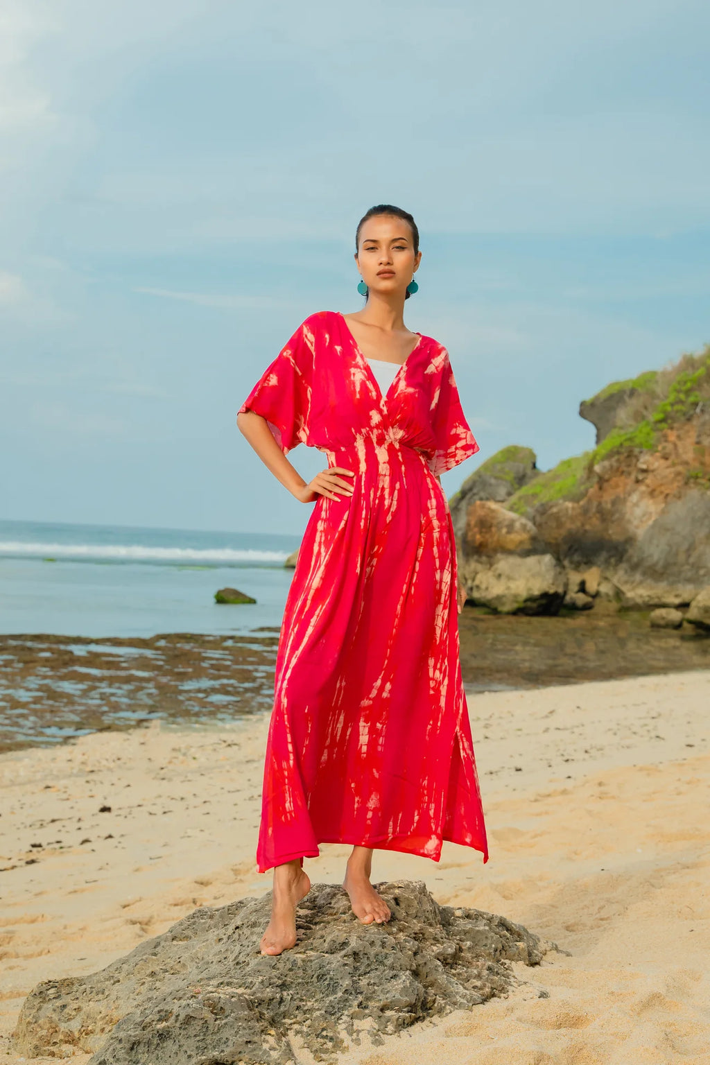 Hot Sunset Bali Kaftan Dress
