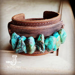 Dusty Leather Stone Cuff by The Jewelry Junkie
