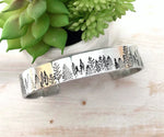 Hand Stamped Forest Cuff by April Hylton Designs🇨🇦