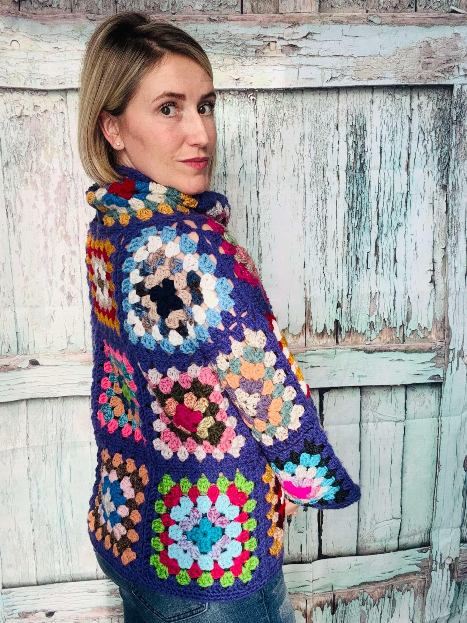 Handmade Granny Square ASPEN Pullover