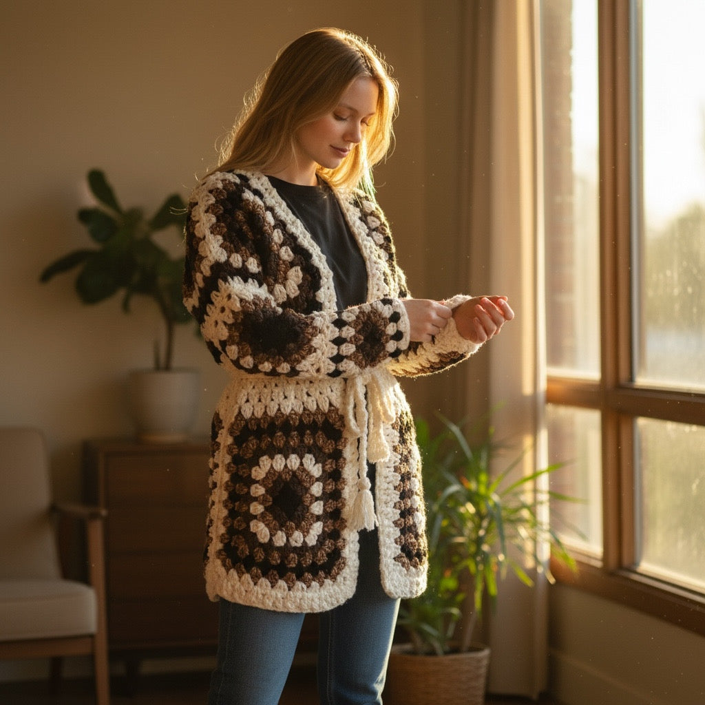 Crochet Aspen Tie Up Cardi🇨🇦