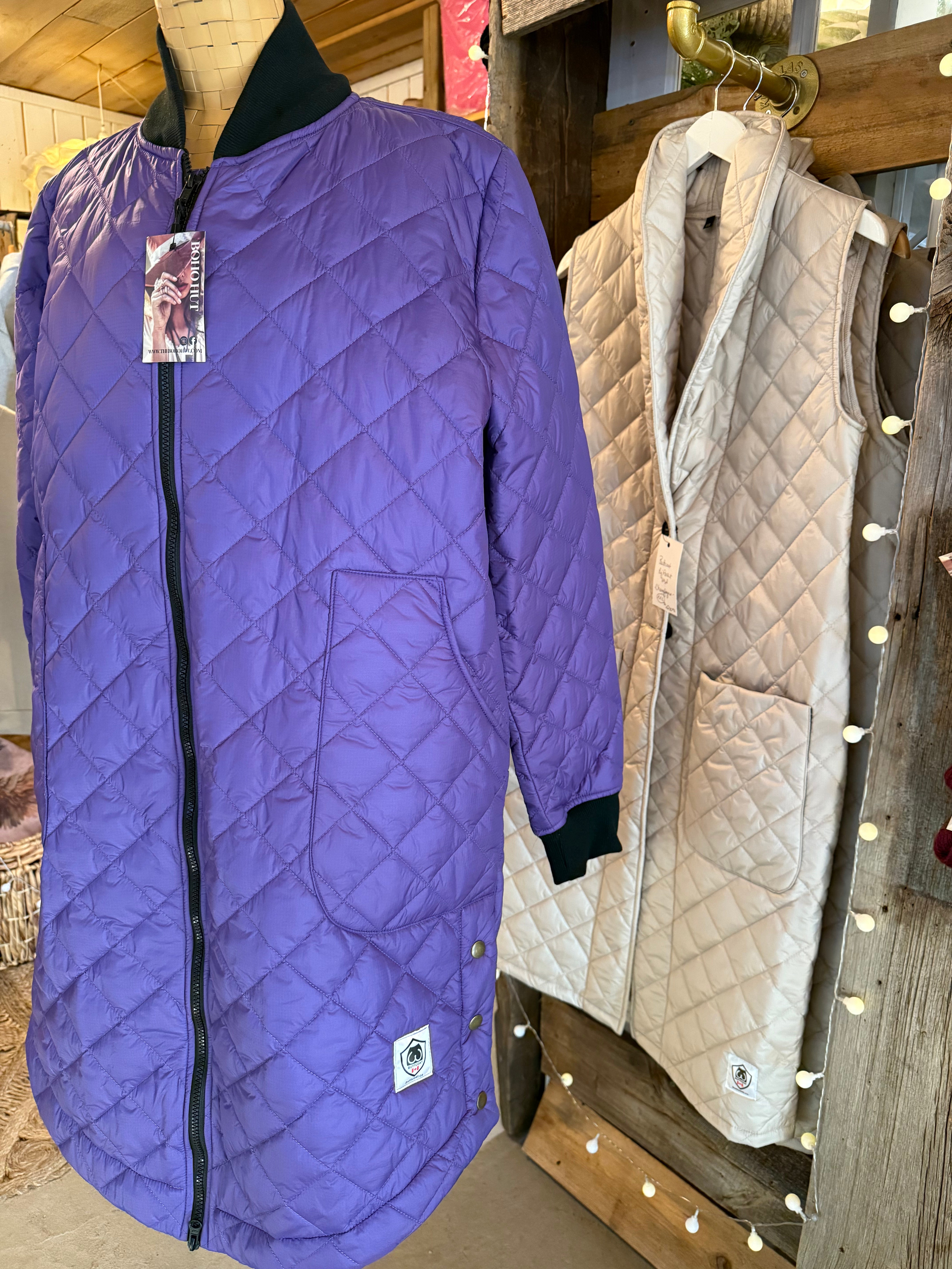 Buttcoat Car Coat- purple