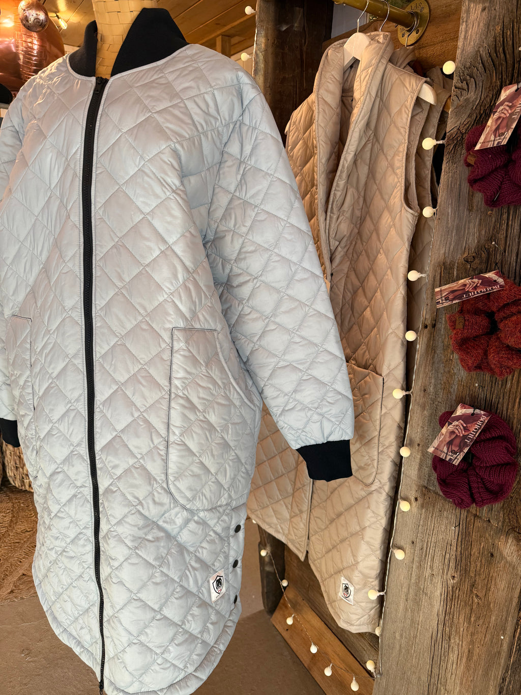 Buttcoat Car Coat- ice blue