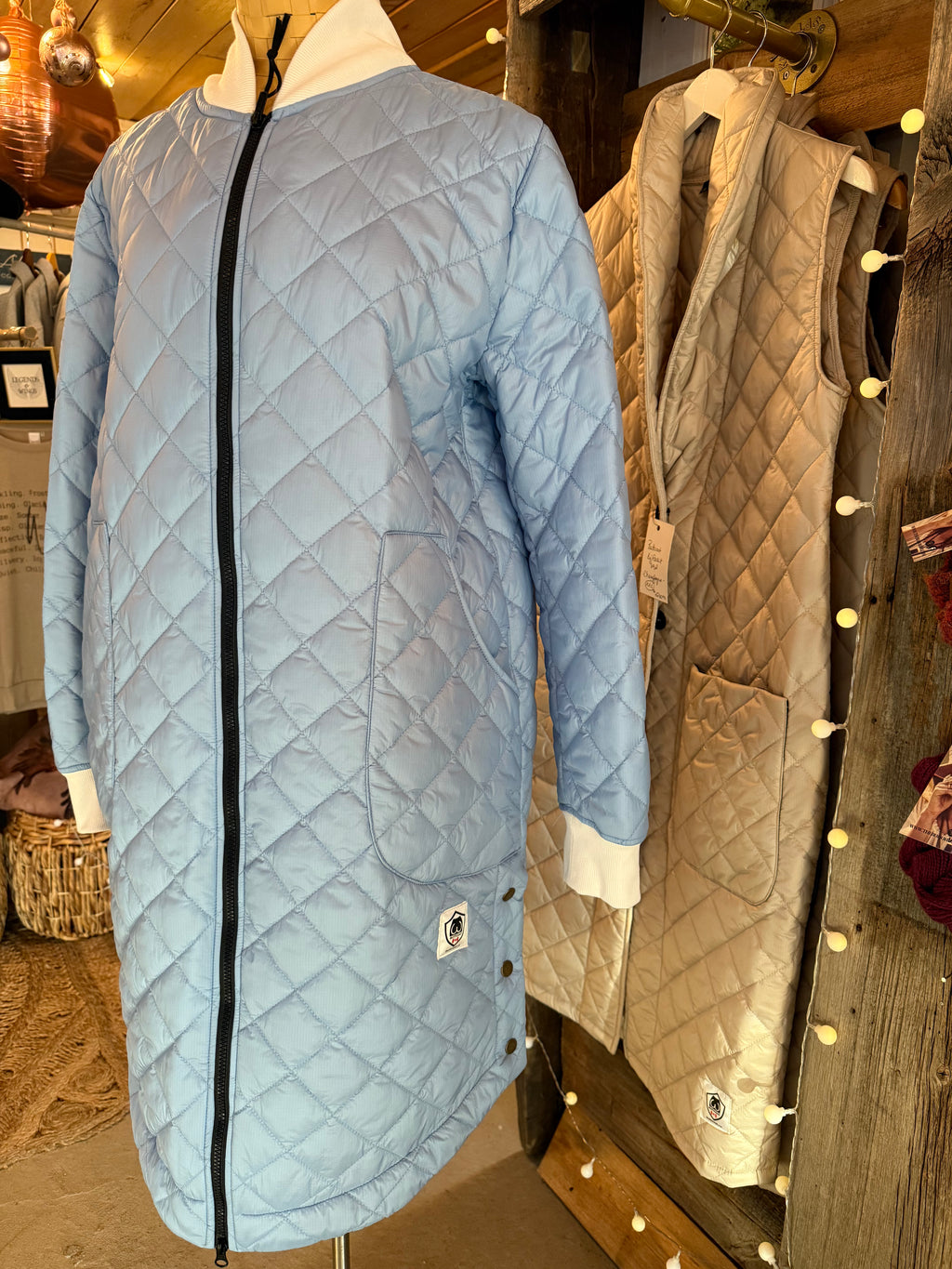 Buttcoat Car Coat- blue