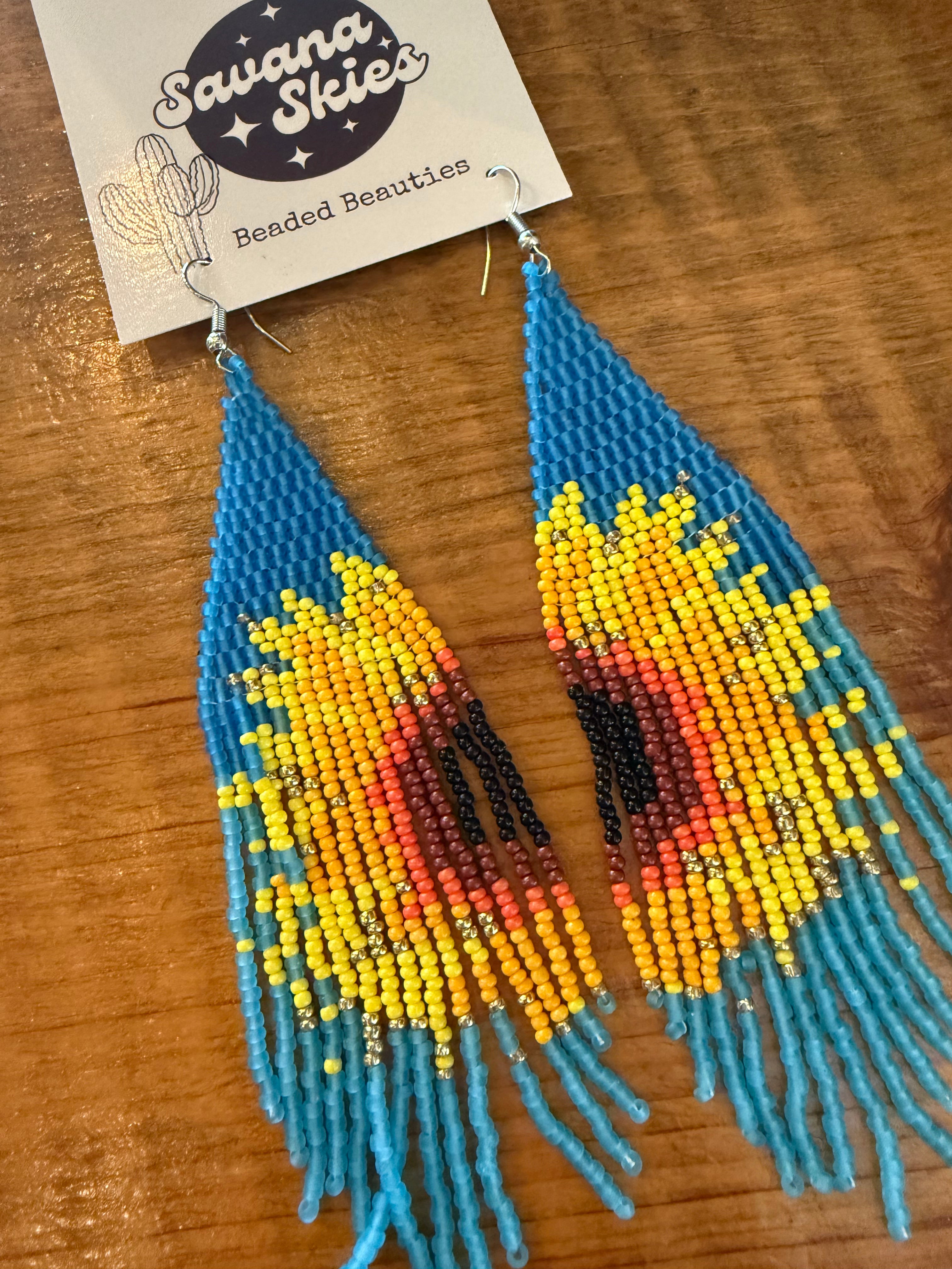 Savana Skies bead earrings