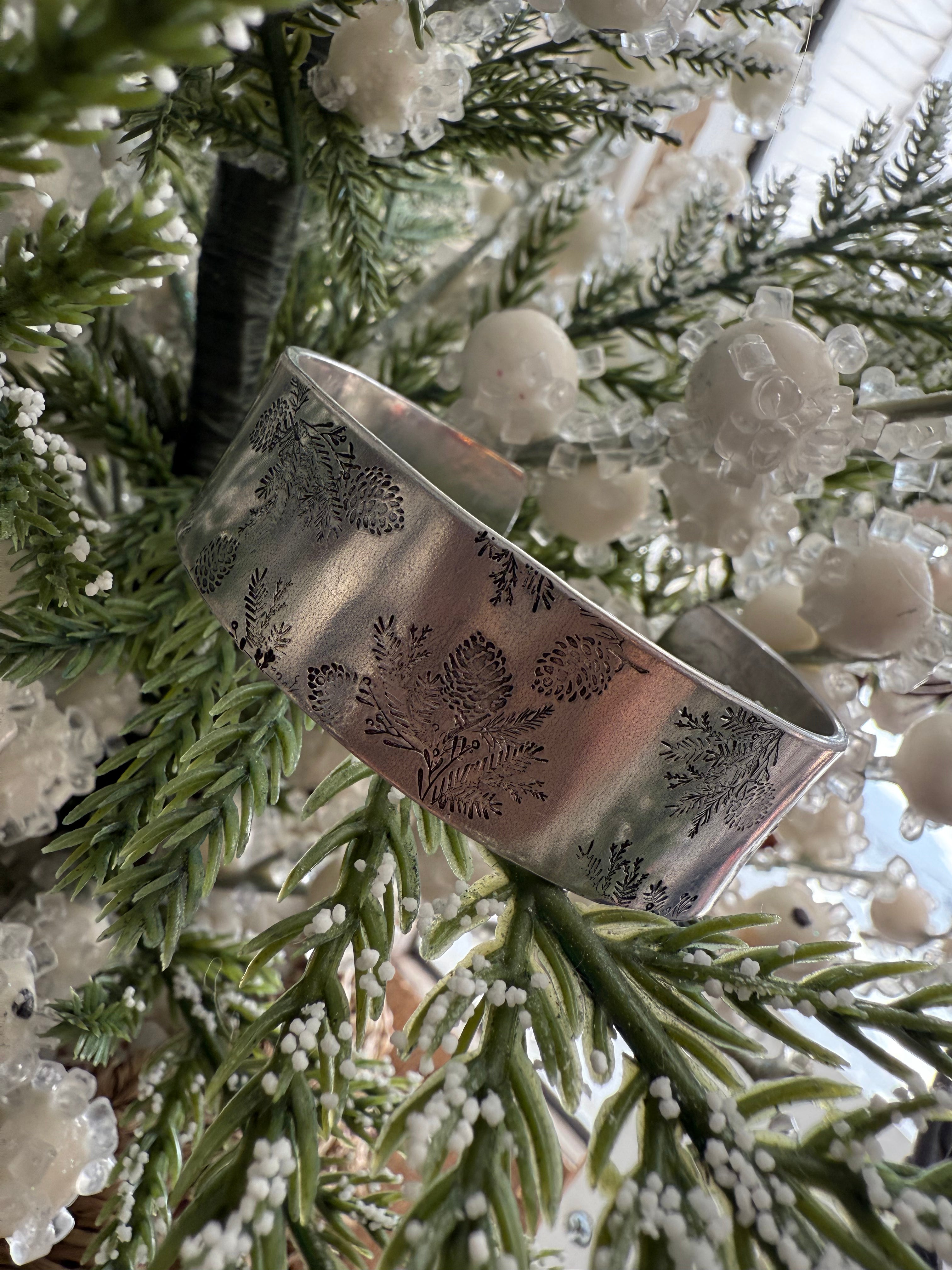 Handcrafted Pinecone Cuff by April Hylton Designs