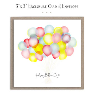 Happy Balloon Card Mini- blank inside