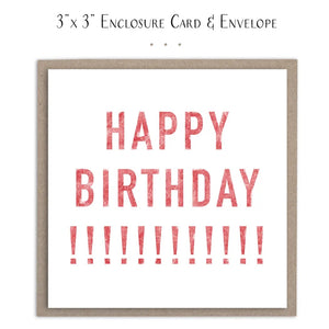 Happy Birthday Card Mini- blank inside
